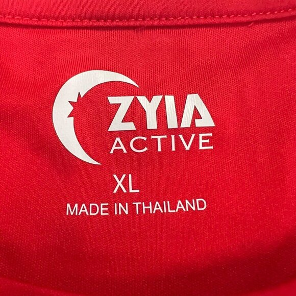 Zyia Active Men's Short Sleeve T-Shirt Red/Black Size XL - Picture 8 of 9